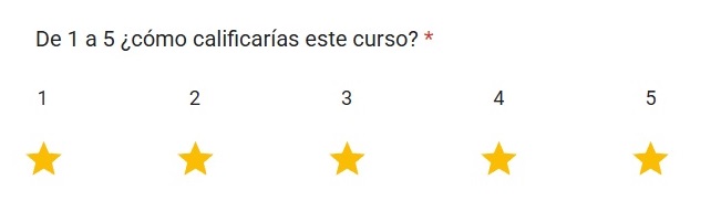 evaluación del curso